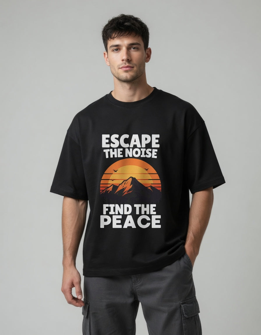 Escape The Noise Premium Oversized T-Shirt