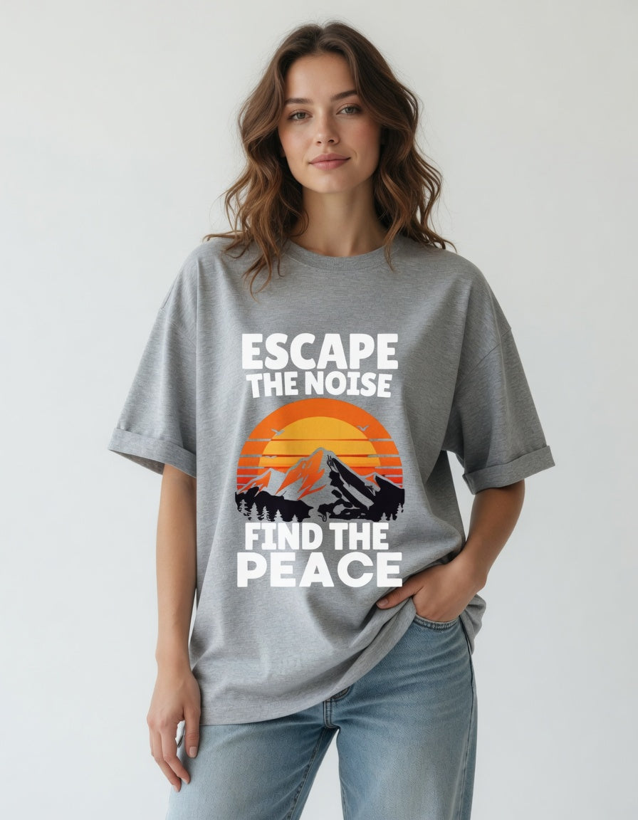Escape The Noise Premium Oversized T-Shirt