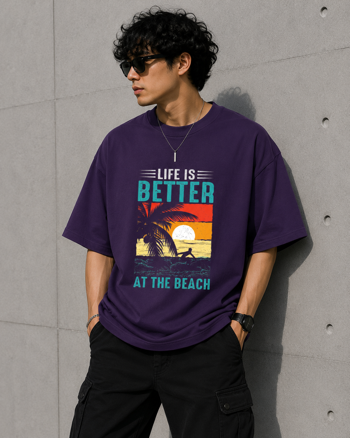 Life is Better at the Beach -Unisex Oversized Classic T-Shirt