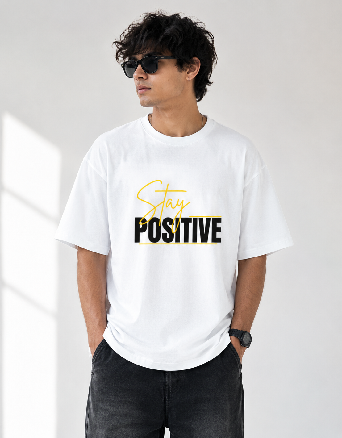 Stay Positive Oversized T-Shirt Unisex Oversized Classic T-Shirt