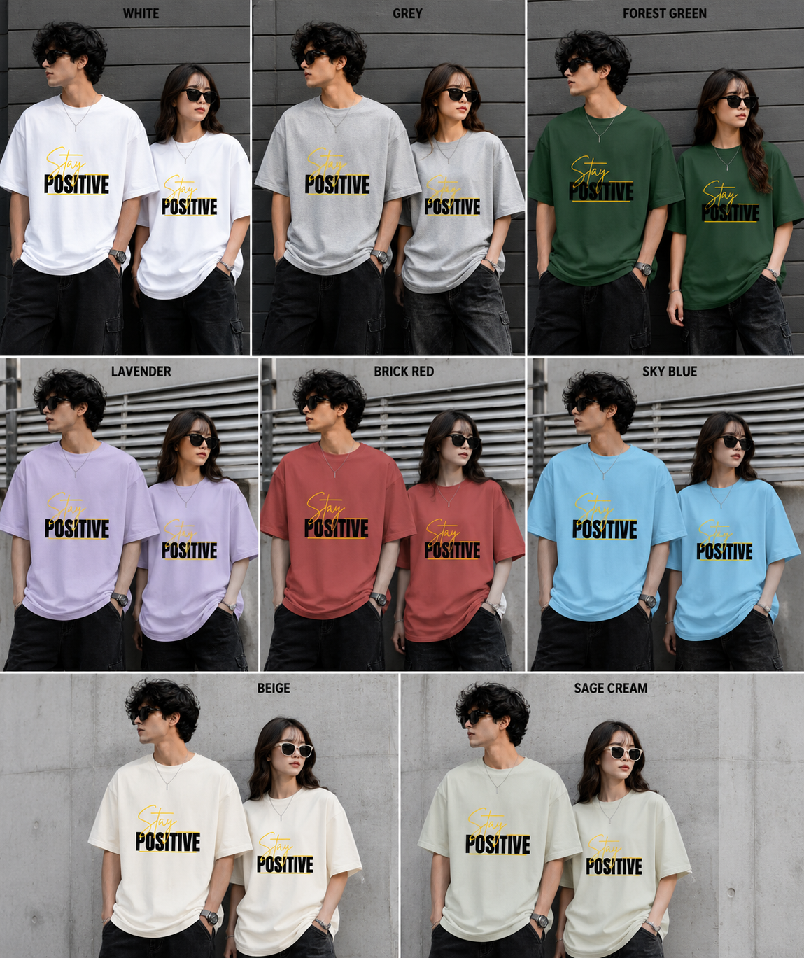 Stay Positive Oversized T-Shirt Unisex Oversized Classic T-Shirt