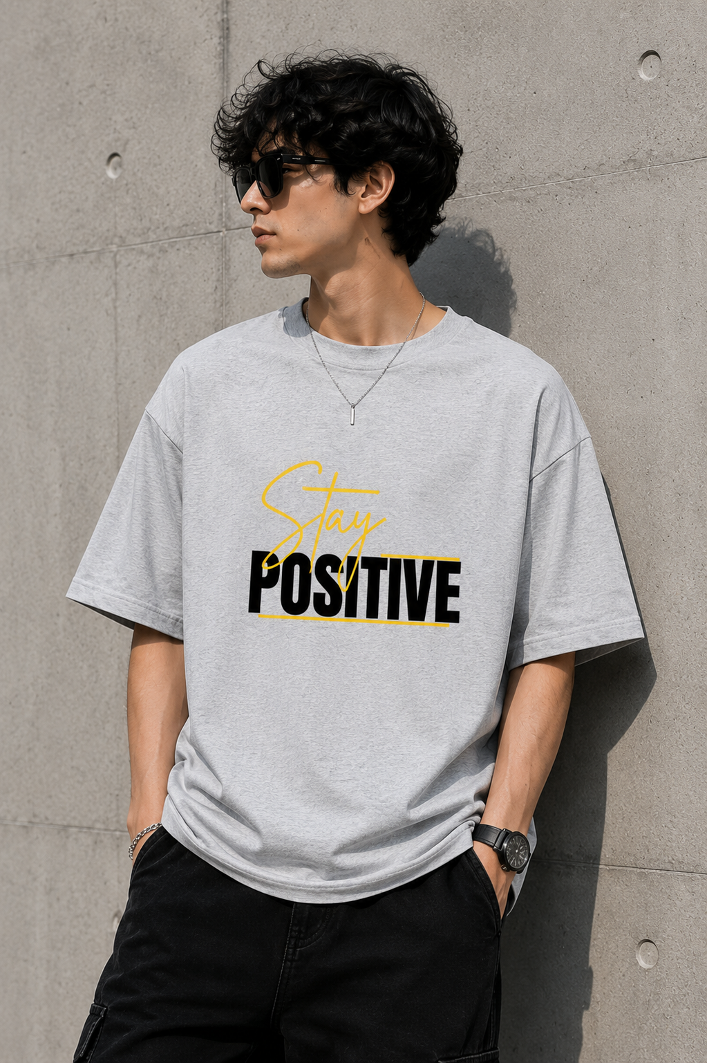 Stay Positive Oversized T-Shirt Unisex Oversized Classic T-Shirt
