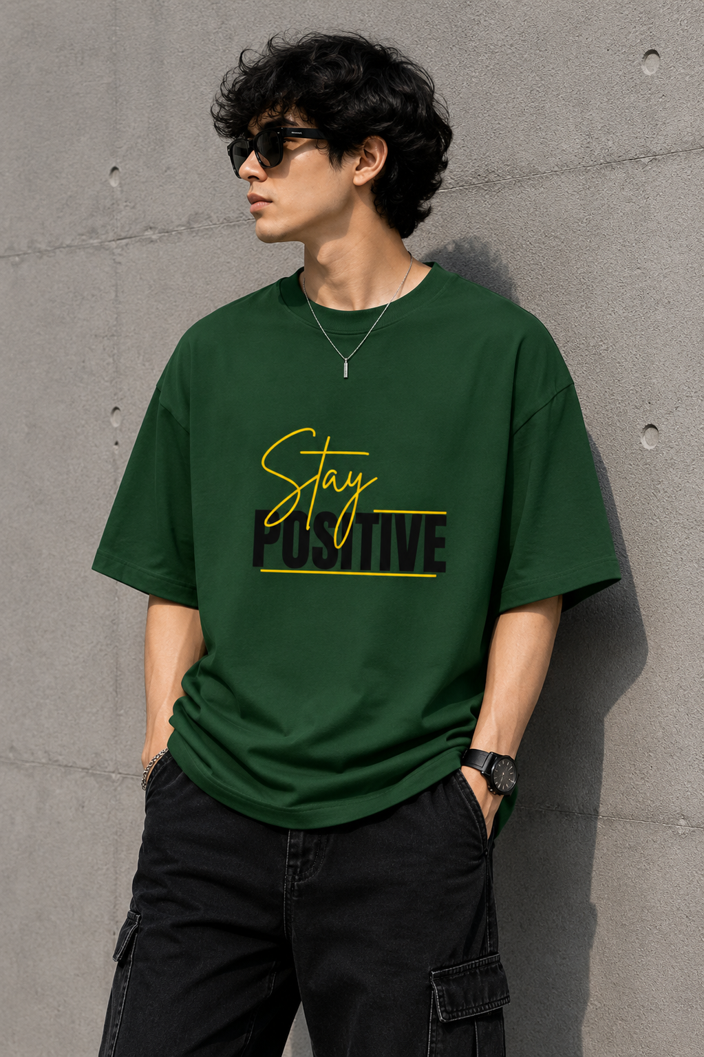 Stay Positive Oversized T-Shirt Unisex Oversized Classic T-Shirt