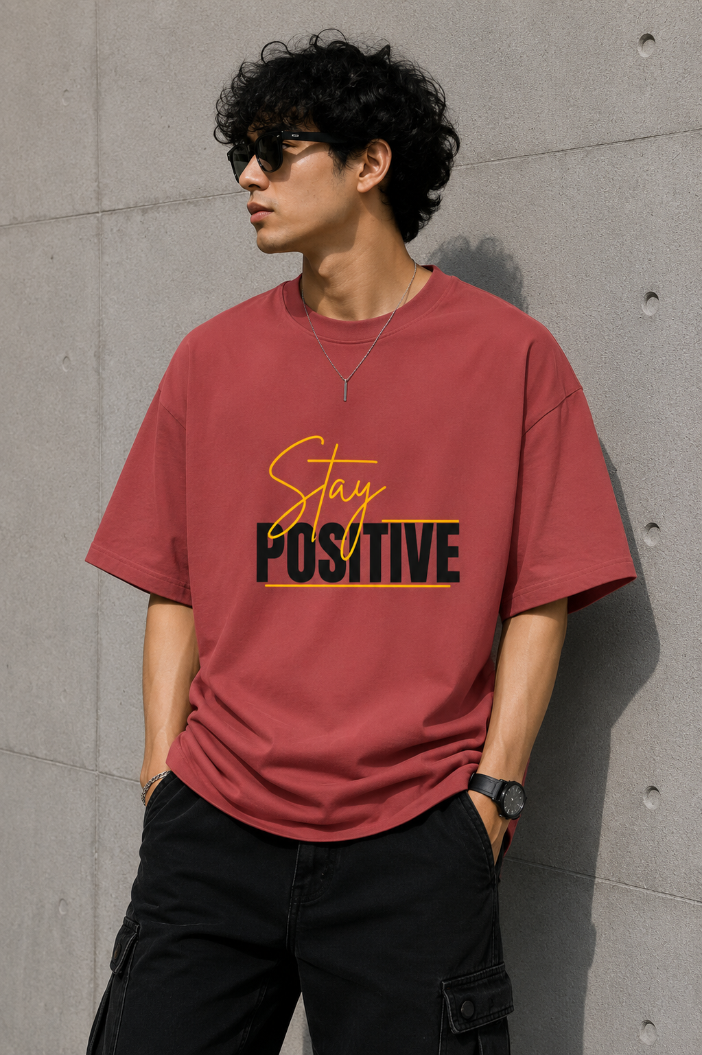 Stay Positive Oversized T-Shirt Unisex Oversized Classic T-Shirt