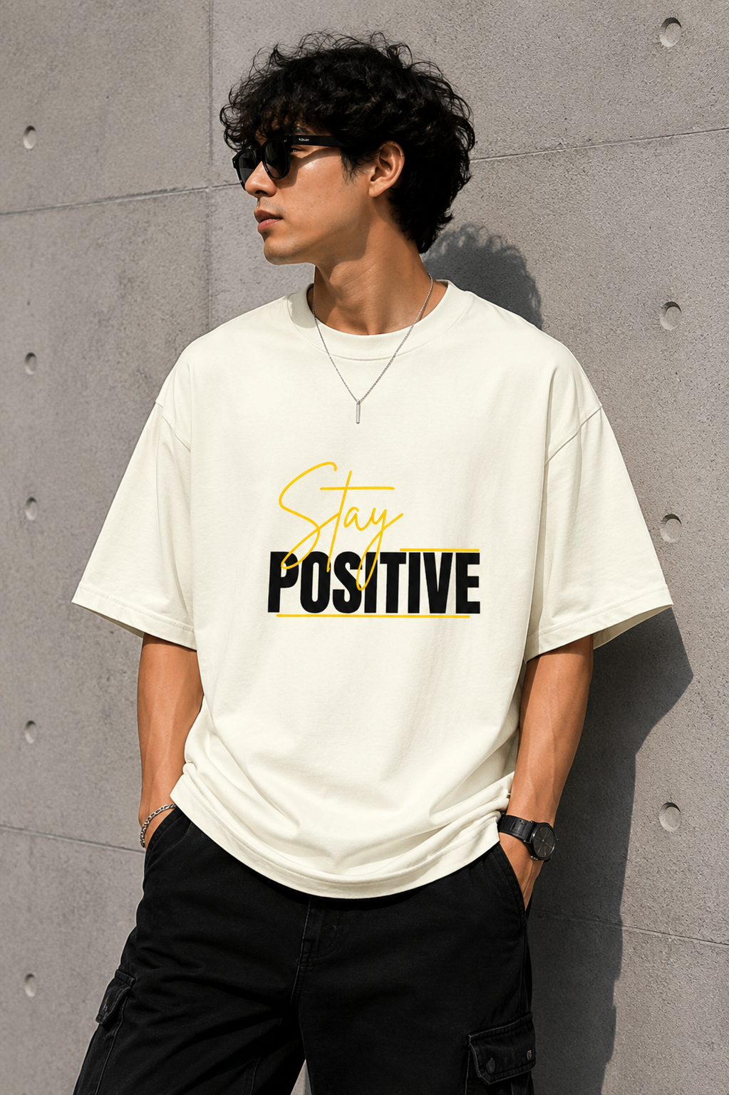 Stay Positive Oversized T-Shirt Unisex Oversized Classic T-Shirt