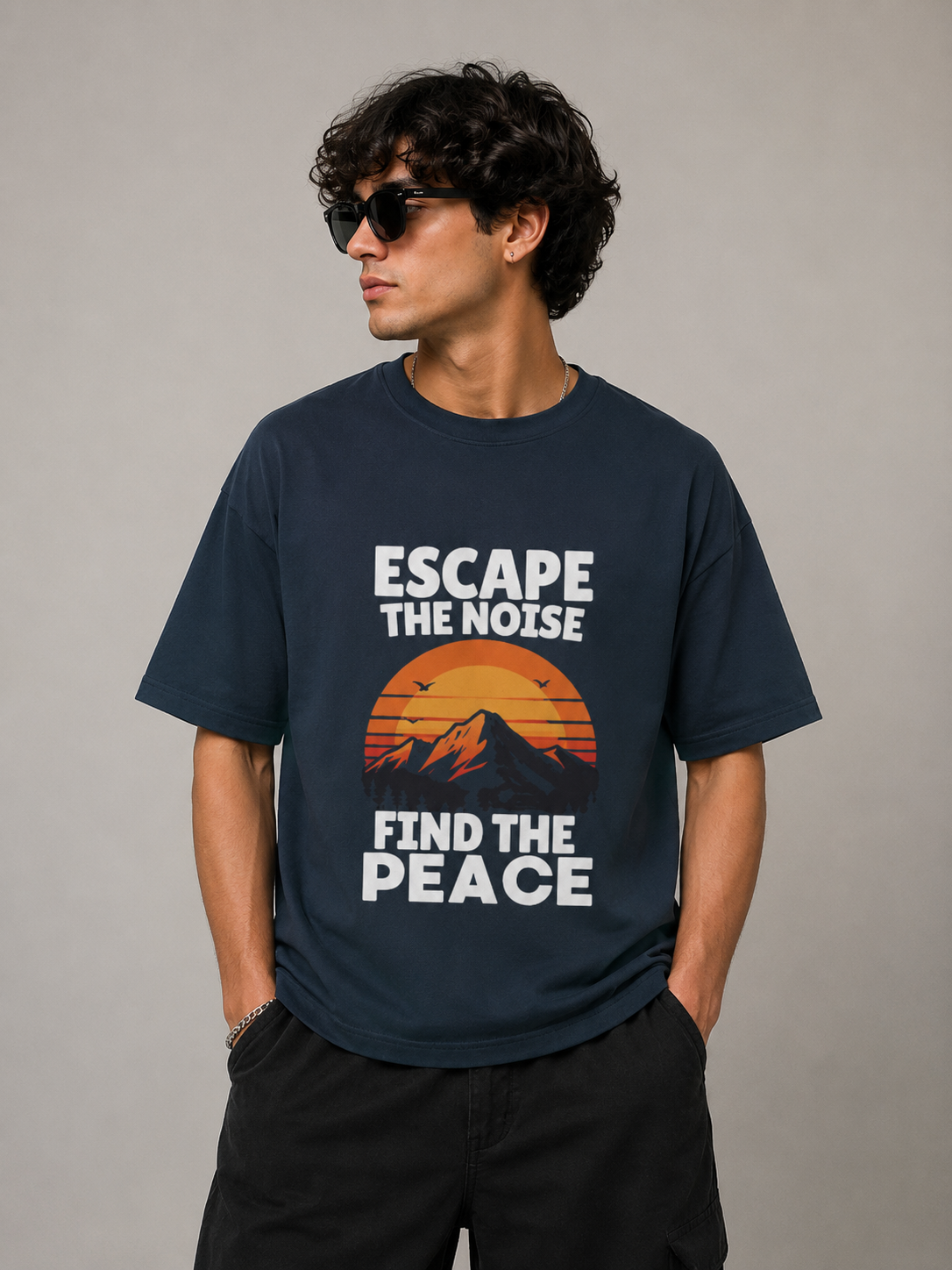 Escape The Noise Premium Oversized T-Shirt