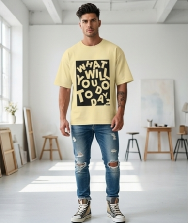 What Will You Do Today | Motivational Oversized T-Shirt