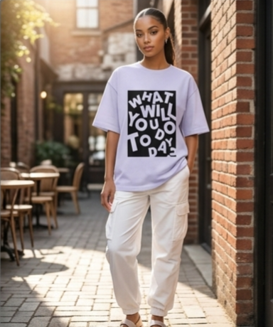 What Will You Do Today | Motivational Oversized T-Shirt