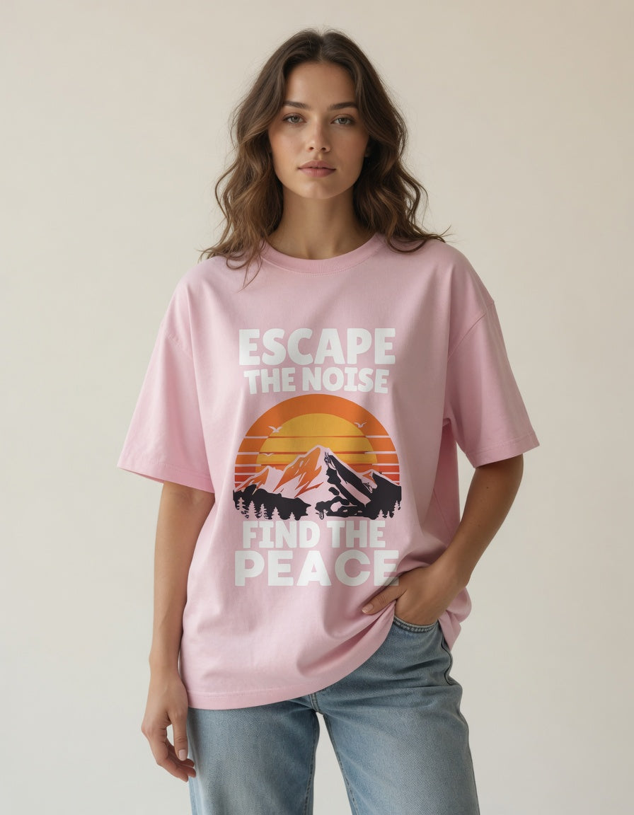 Escape The Noise Premium Oversized T-Shirt