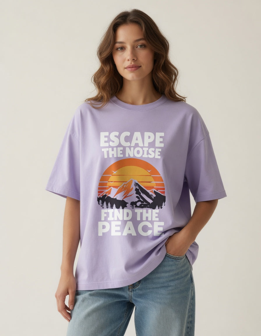 Escape The Noise Premium Oversized T-Shirt